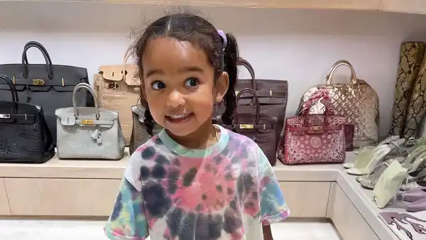 LOL! Chicago West Tries to ‘Sneak Off’ With Kim Kardashian’s Designer Bag