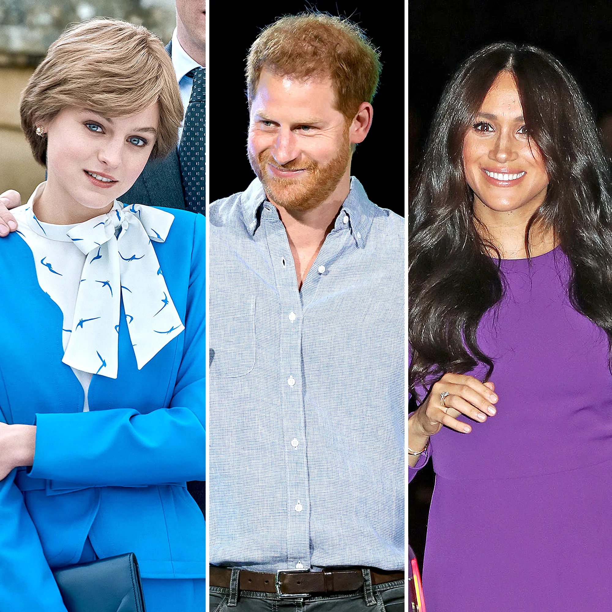 The Crown Emma Corrin Says Its Stressful Think Prince Harry Meghan Markle