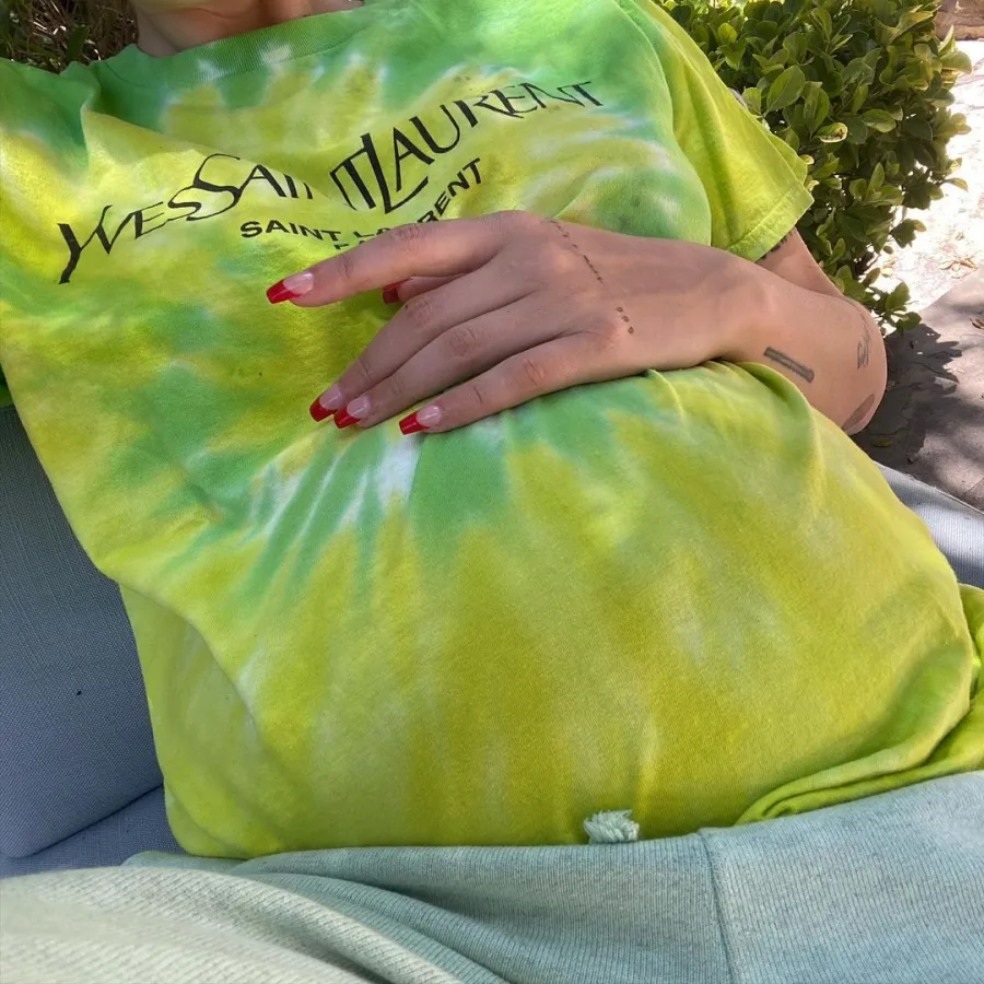 Halsey's Pregnancy Progress Ahead of 1st Child's Arrival Tie-Dye Time