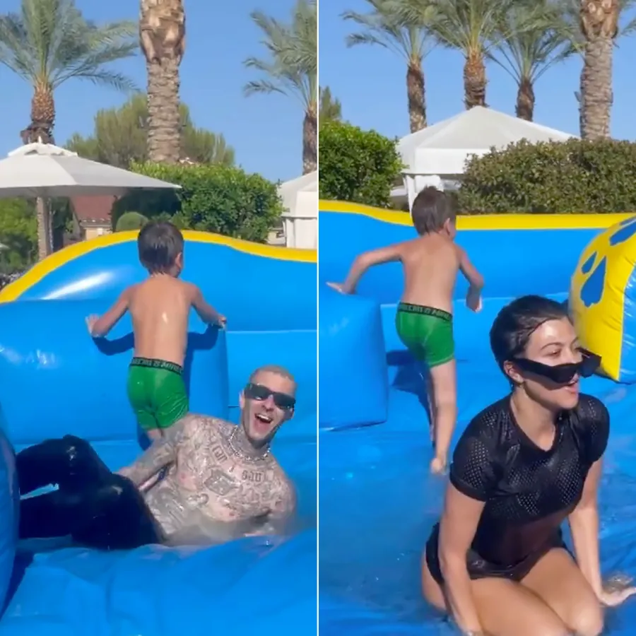 Kourtney Kardashian Travis Barker Bonding With Each Others Kids Photos