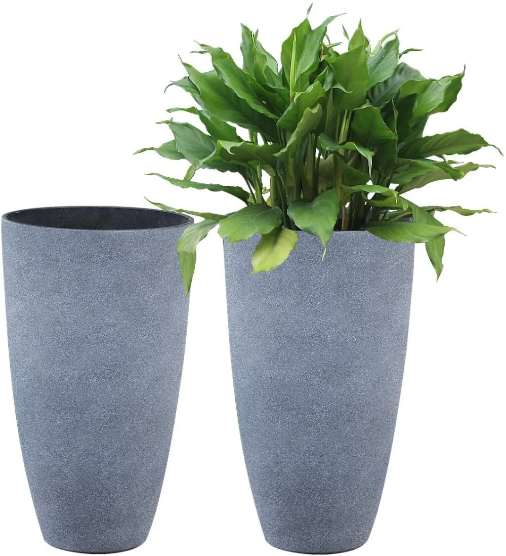 LA JOLIE MUSE Tall Planters Set 2 Flower Pots