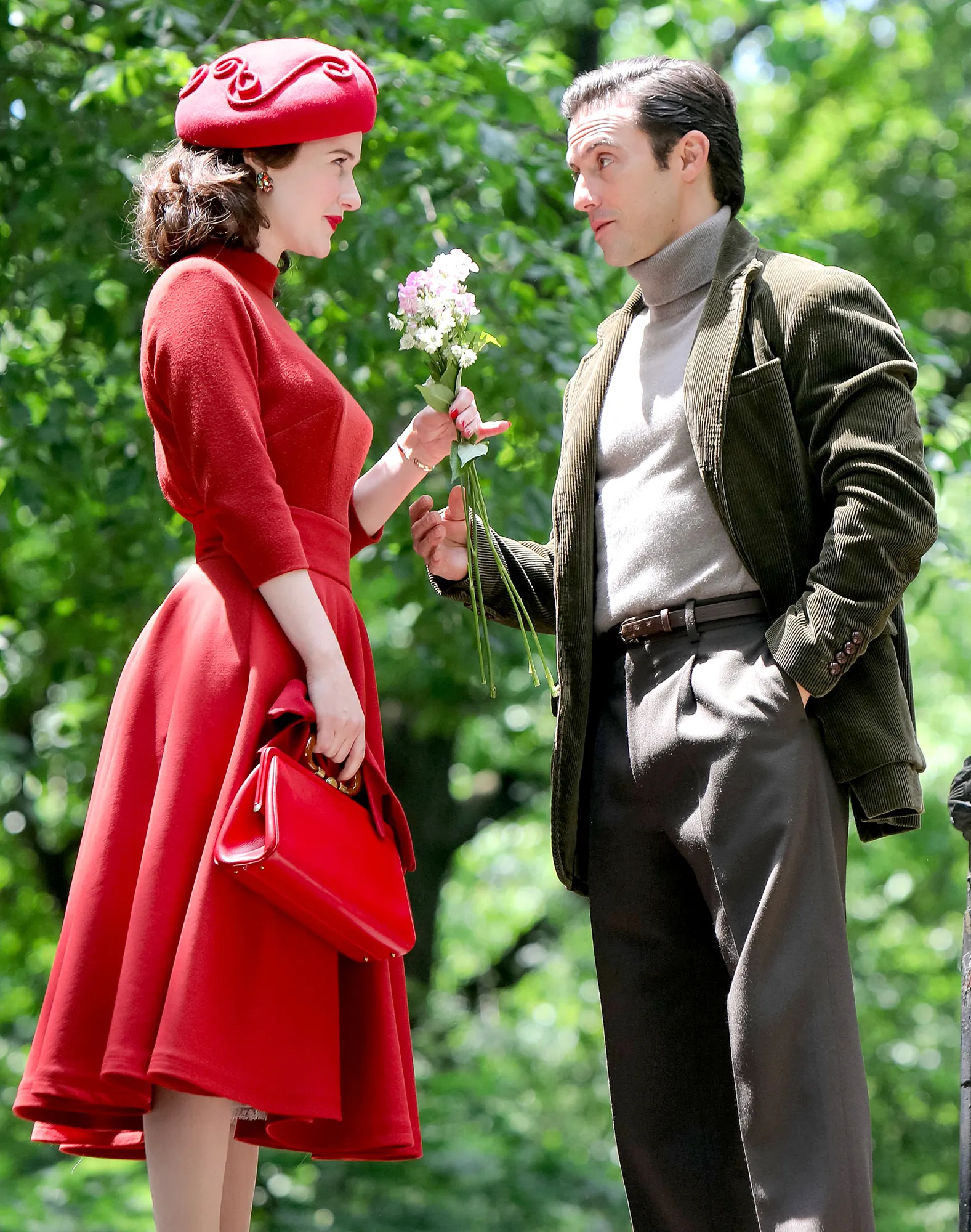 Milo Ventimiglia Joins Marvelous Mrs Maisel Photos With Rachel Brosnahan Couldnt Be Cuter