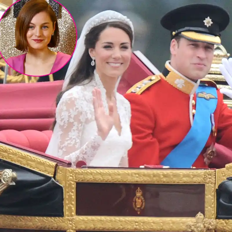OMG The Crowns Emma Corrin Attended Prince William Kates Royal Wedding