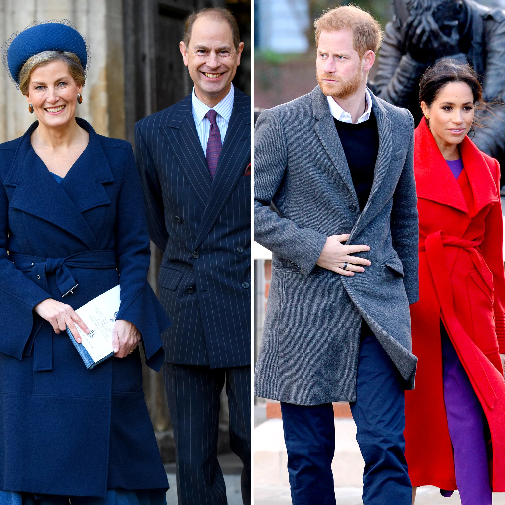 Prince Edward and Wife Sophie Brush Off Question About Prince Harry and Meghan Markle’s Tell-All