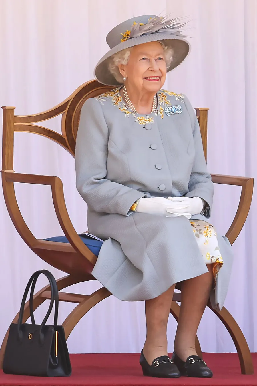 Queen Elizabeth Celebrates Trooping of the Colour Without the Royal Family: Photos