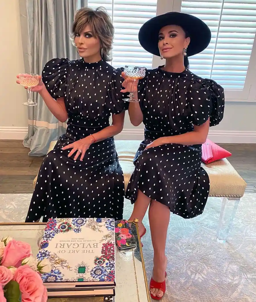 ‘RHOBH’ Goals! Lisa Rinna and Kyle Richards Twin in Polka Dot Dresses