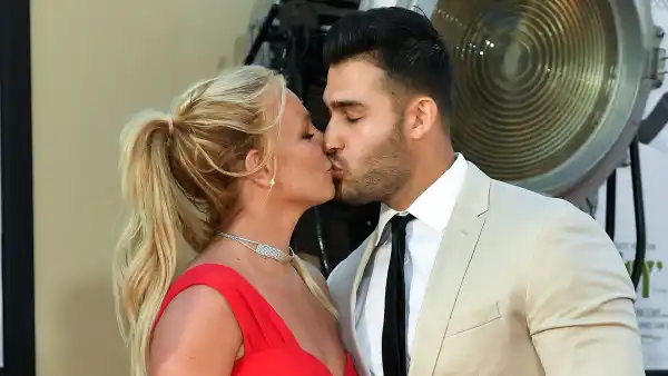 Britney Spears and Sam Asghari at the Once Upon a Time in Hollywood premiere
