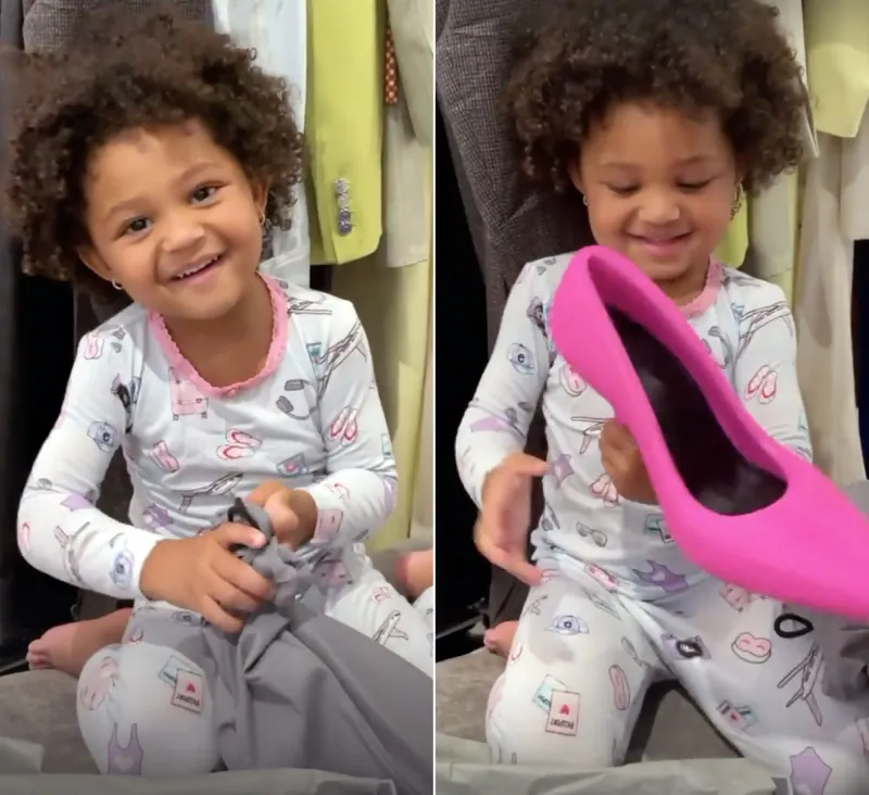 Stormi Webster Helps Kylie Jenner Unbox $3,250 Balenciaga Pumps