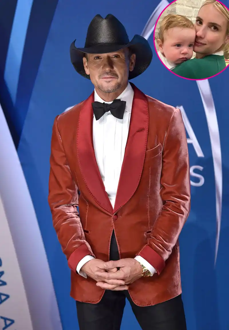 Tim McGraw and Emma Roberts Son Rhodes Celebs Who Are Godparents