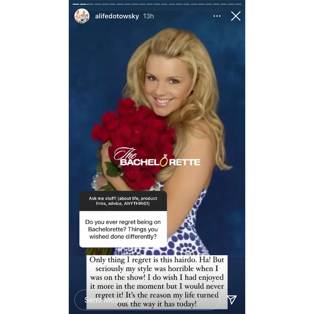 Ali Fedotowsky Reveals Her Only Regret From &lsquo;Bachelorette&rsquo; Season