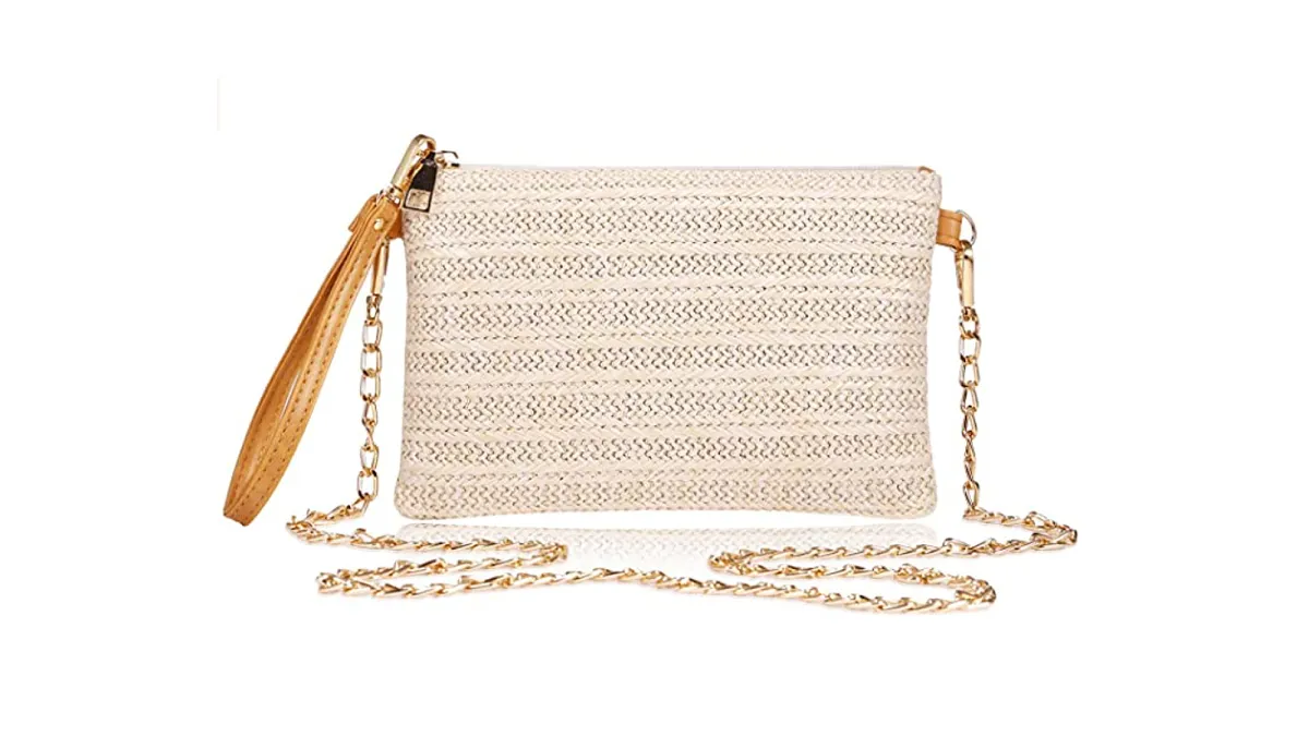 COOKOOKY Women's Straw Clutch Bag