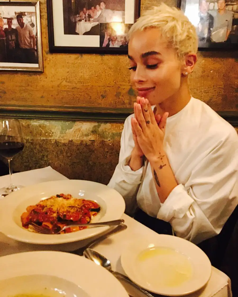 Zoë Kravitz Celebrities Who Love Pasta