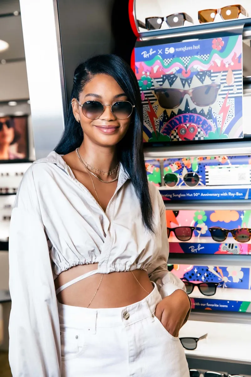 Chanel Imans Tip Pulling Off Geometric Sunglasses Is Crazy Genius