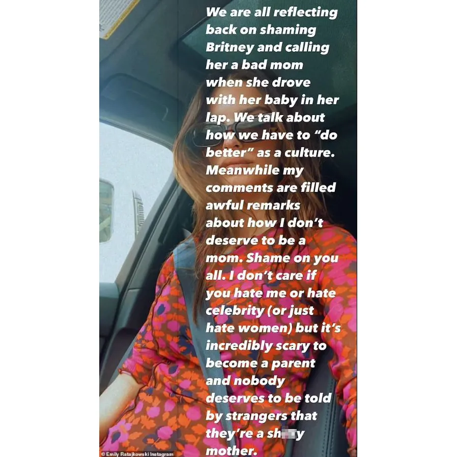 Emily Ratajkowski Claps Back at &lsquo;Awful&rsquo; Haters Calling Her a 'S--tty&rsquo; Mom