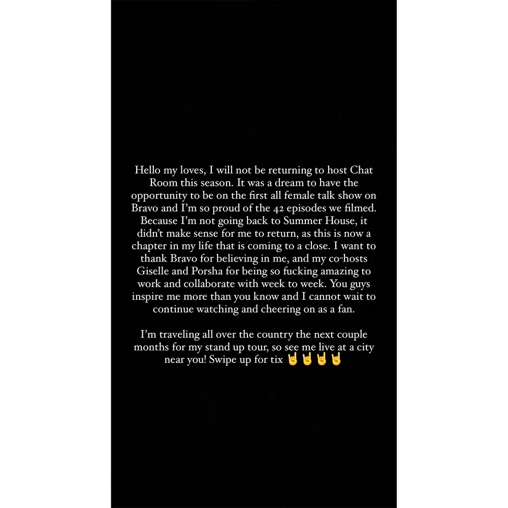 Hannah Berner Won't Return to &lsquo;Bravo's Chat Room&rsquo; After &lsquo;Summer House&rsquo; Exit