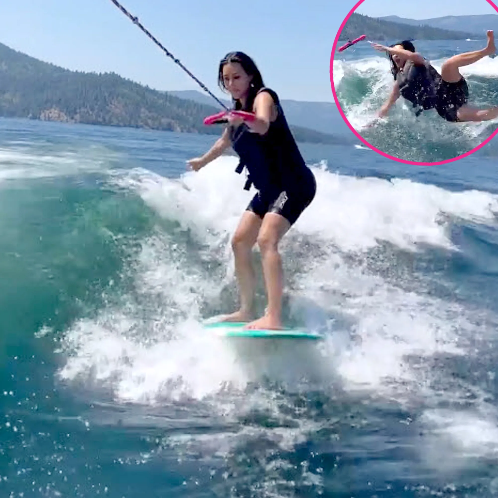 Kim Kardashian Makes Splash With Wakeboarding Fail