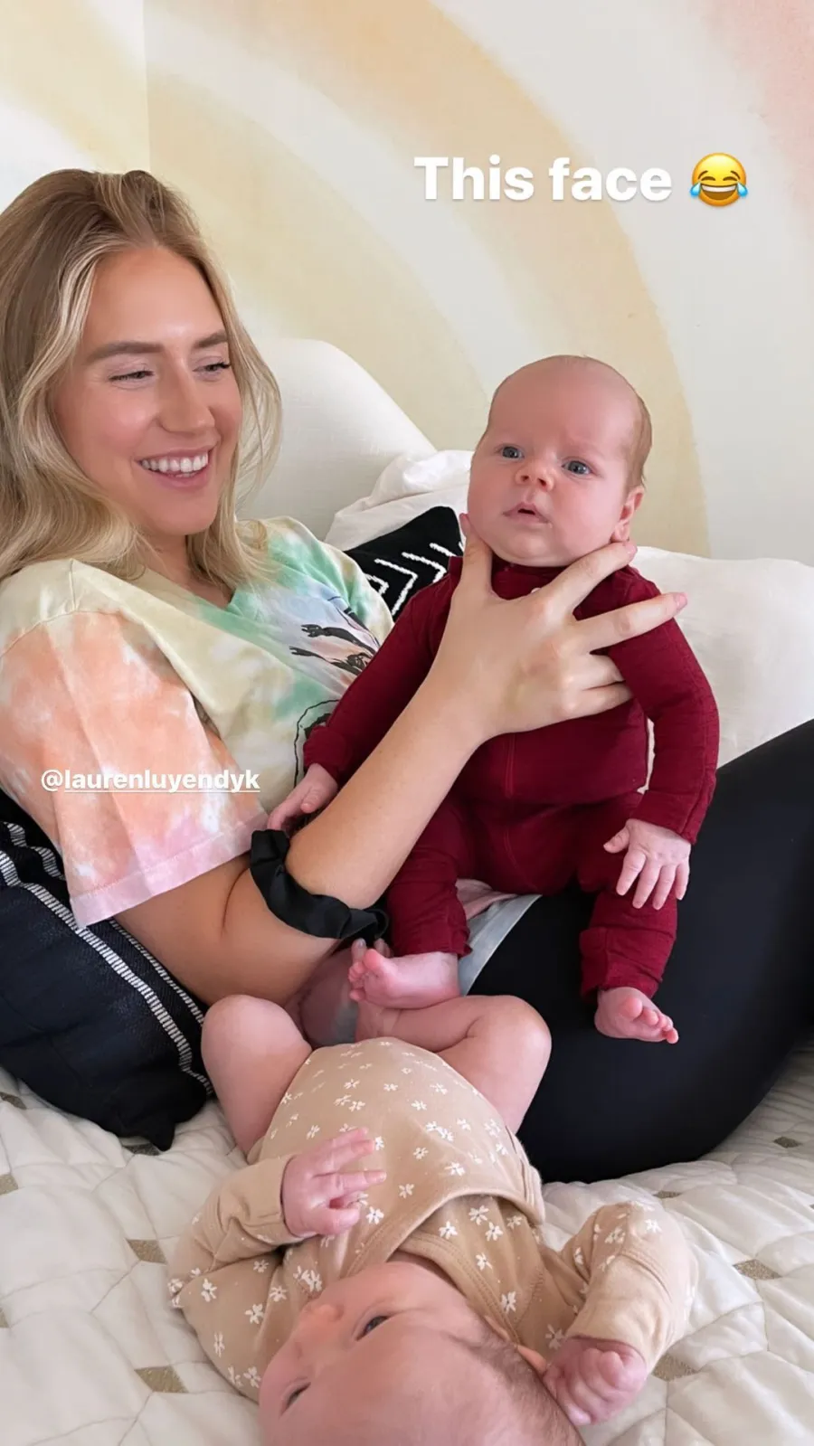 Lauren Burnham and Arie Luyendyk Jr.'s Twins' Senna and Lux's Cutest Pics Tie-Dye Time