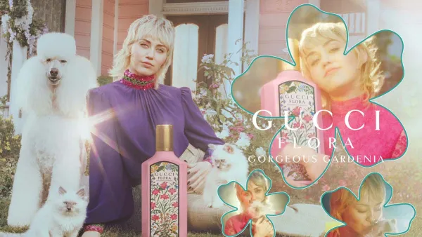 Miley Cyrus Gucci Fragrance Campaign Meshes Grunge With Floral Fantasy