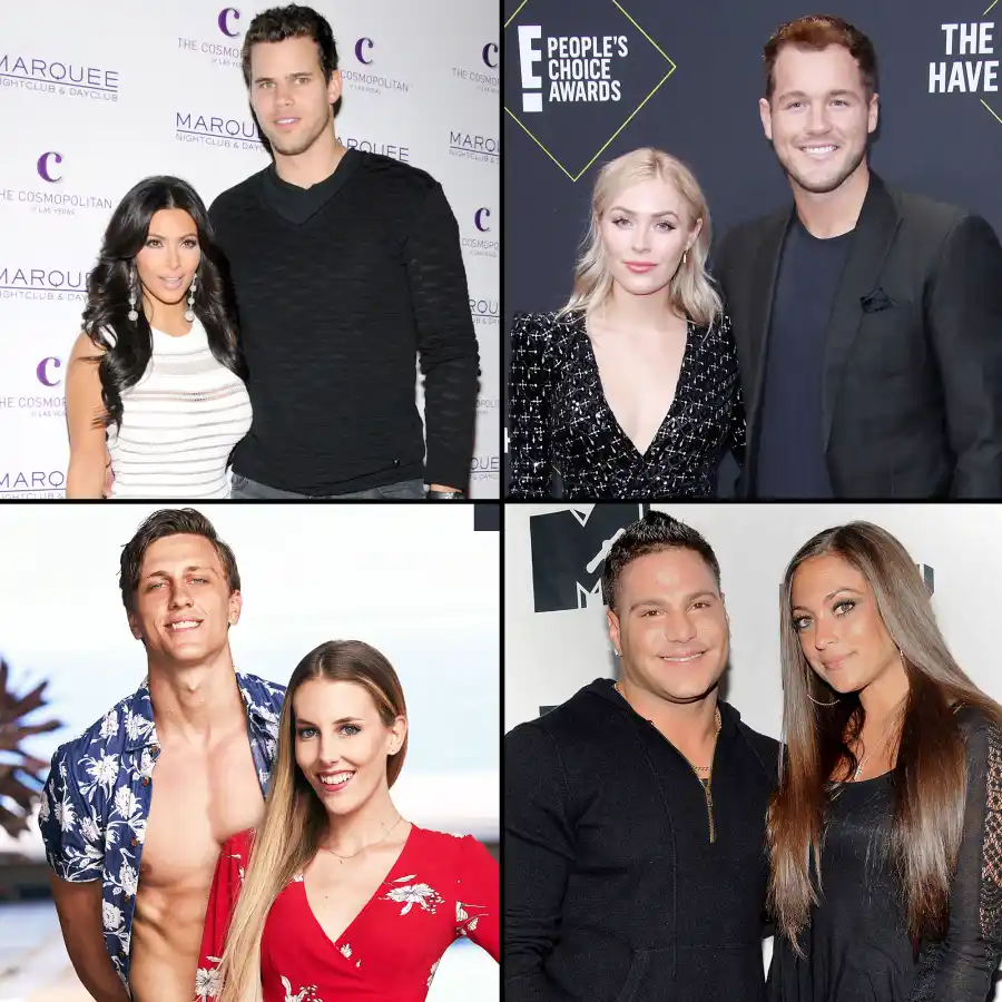 Kim Kardashian Kris Humphries Colton Underwood Cassie Randolph Kaci Campbell Evan Smith Ronnie Ortiz-Magro Sammi Giancola Most Tumultuous Relationships Reality TV History