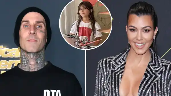 Travis Barker Teaches Kourtney Kardashian Daughter Penelope to Play New Drum Set