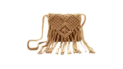 Van Caro Women’s Cotton Crochet Tassel Bohemian Shoulder Purse