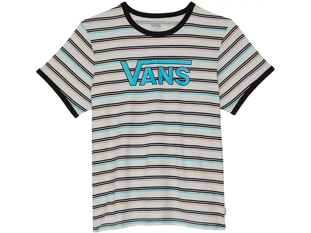 Vans Kids Tray Stripe Tee (Big Kids)