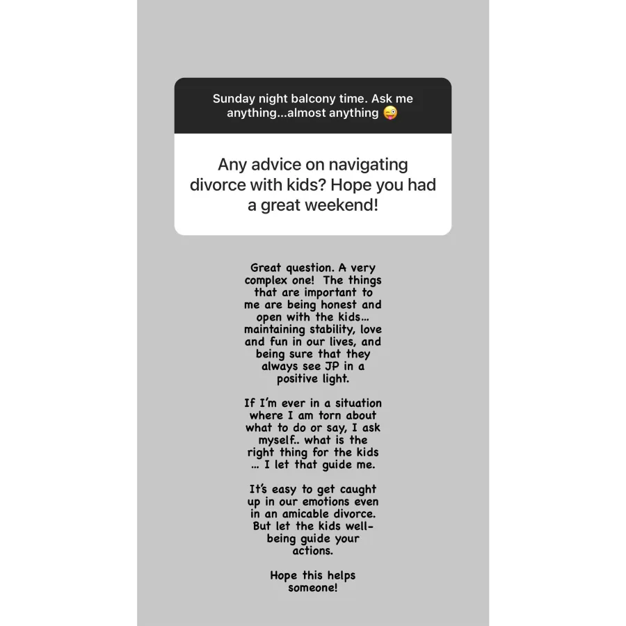 Ashley Hebert Describes Post-Divorce Life After J.P. Rosenbaum Split: Coparenting, Dating and More