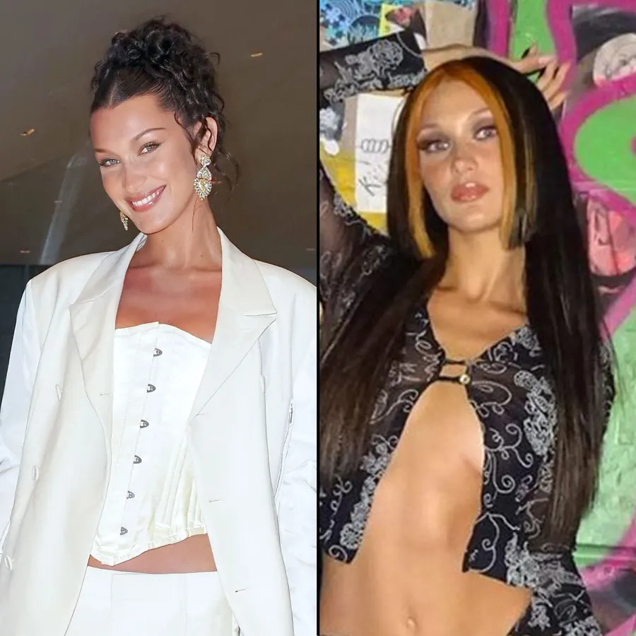 Bella Hadid Dip-Dyed Orange Bangs 02