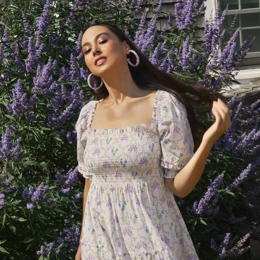 Bridgerton Hill House Just Dropped The Most Promenade Worthy Dresses Purple Flower Dress