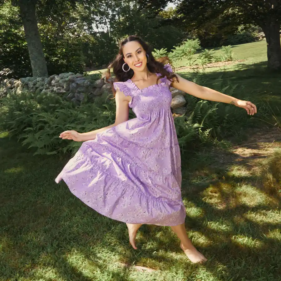Bridgerton Hill House Just Dropped The Most Promenade Worthy Dresses Purple Flower Dress