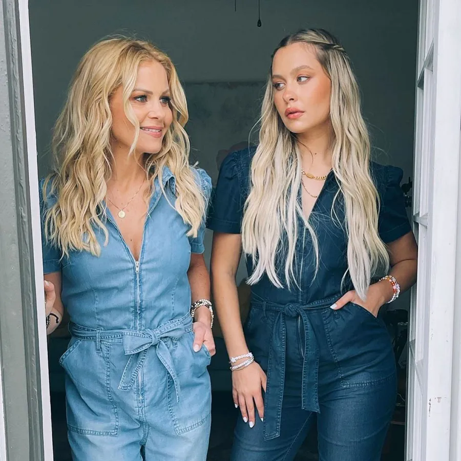 Candace Cameron Bure Daughter Natasha Looks Just Like Mom 23rd Birthday Post Denim Jumpsuit
