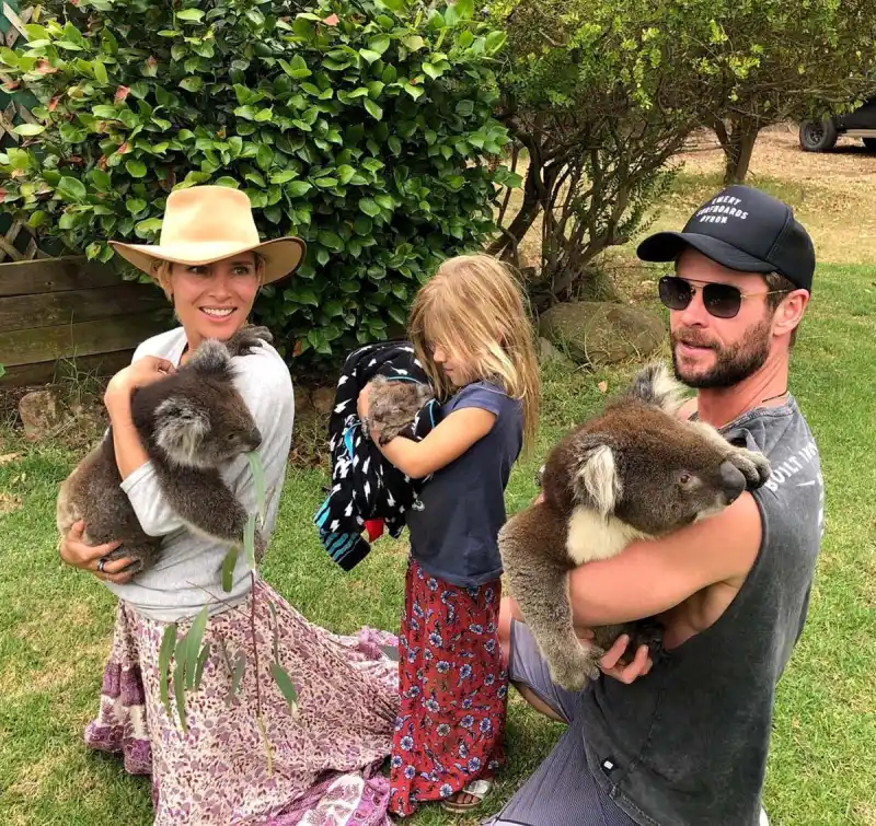 Chris Hemsworth Elsa Patakys Sweetest Family Moments