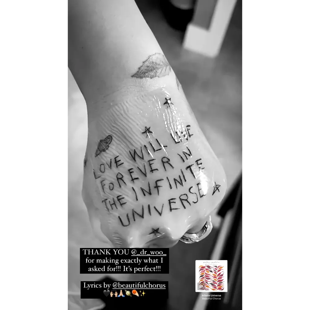Demi Lovato Debuts &lsquo;Perfect&rsquo; New Hand Tattoo: &lsquo;Love Will Live Forever in the Infinite Universe&rsquo;