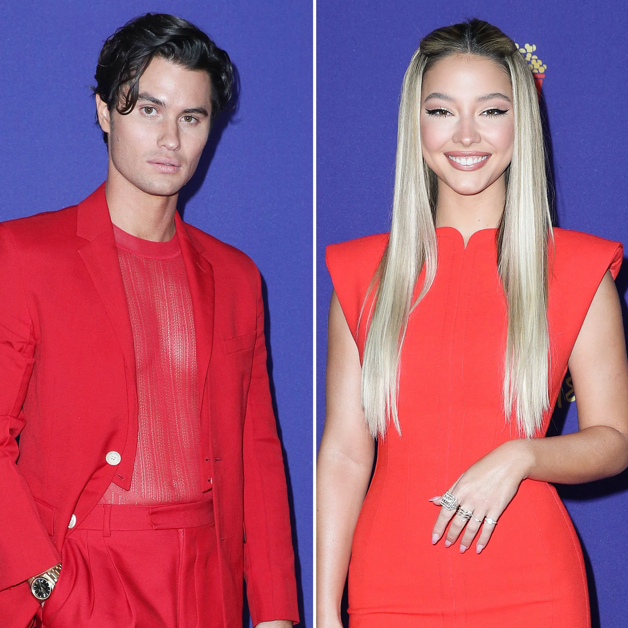 Did Chase Stokes Call Madelyn Cline Mads Not Sarah Outer Banks Red Suit Red Dress