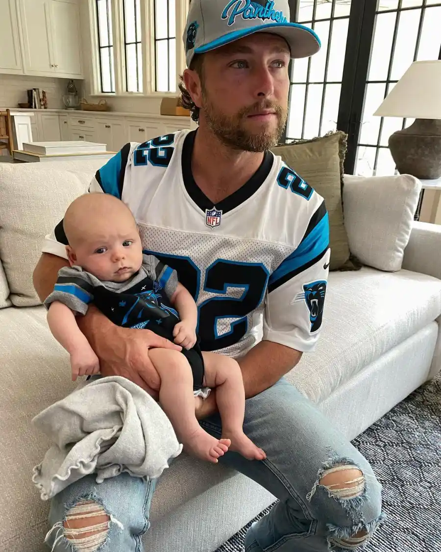 Father-Son Fun! Chris Lane’s Son Dutton Watches 1st Football Game