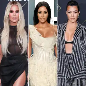 Khloe Kardashian Calls Out Kim Not Including Her College Throwback Black Dress Off White Dress Striped Jacket Split