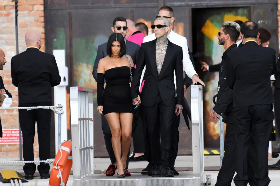 Kourtney Kardashian Travis Barker Italy Style Is All About Color Coordination