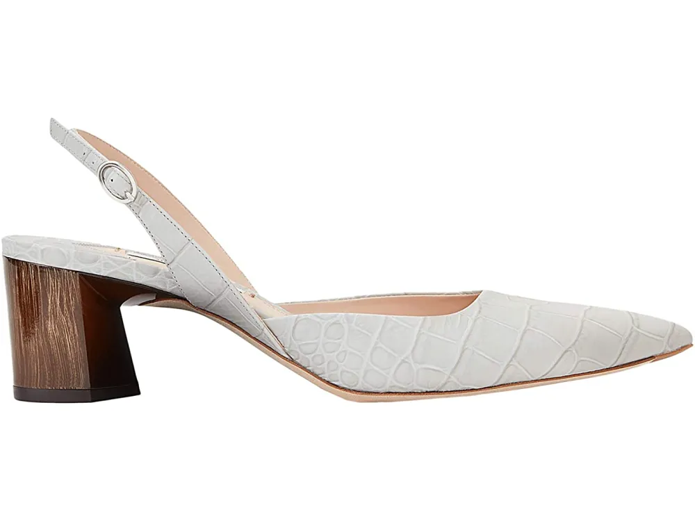 M.M.LaFleur Irene Slingback Embossed Croc