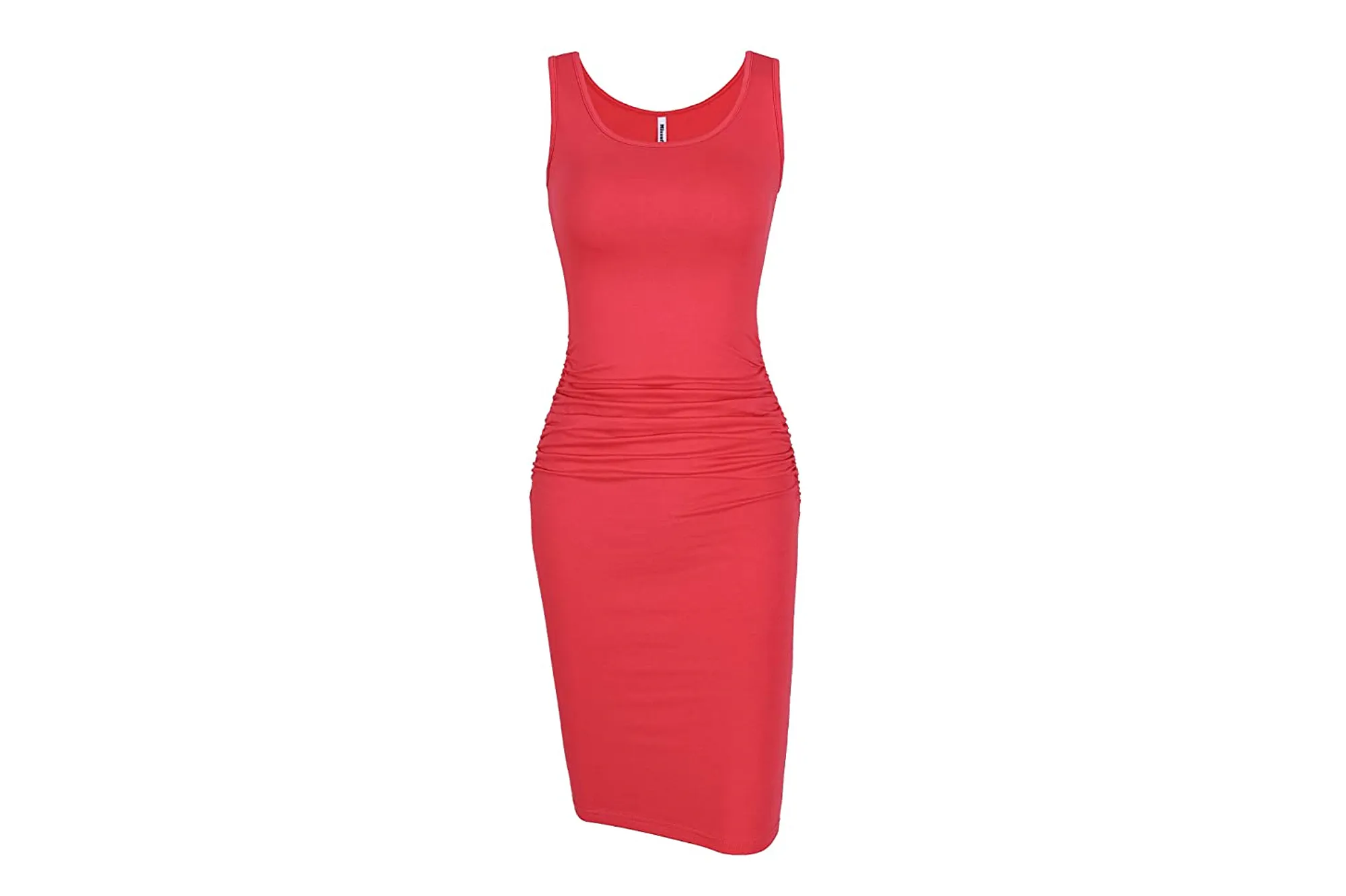 Ruched Knee Length Bodycon Dress