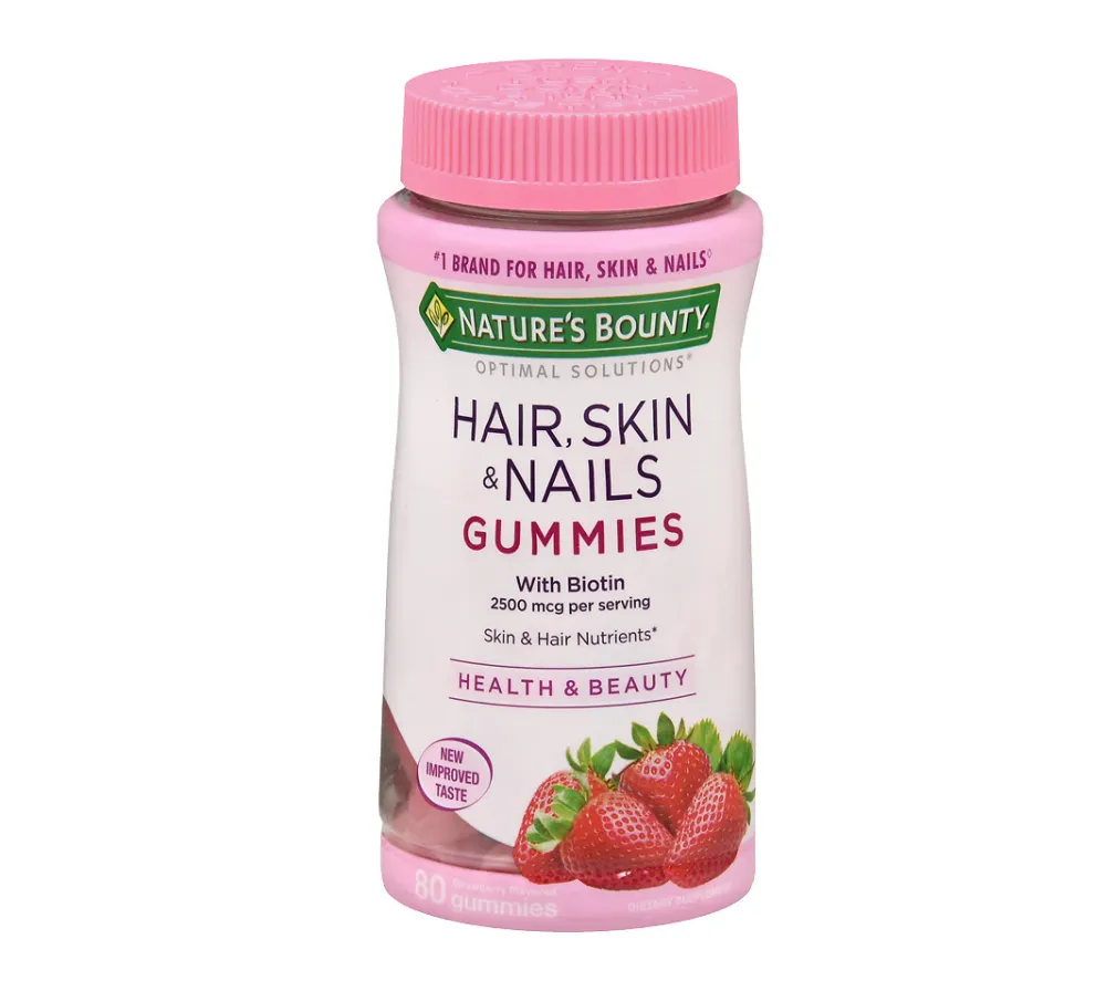 Nature's Bounty Optimal Solutions Hair, Skin & Nails Gummies with Biotin