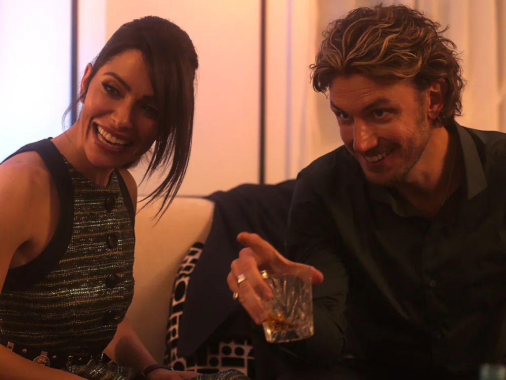 OMG! Sarah Shahi and Adam Demos Cringe Watching Steamy &lsquo;Sex/Life&rsquo; Sex Scene