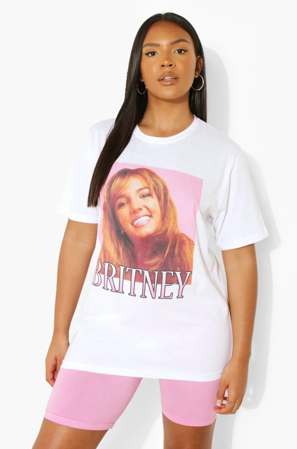 Plus Brit Spears License Oversized T-shirt