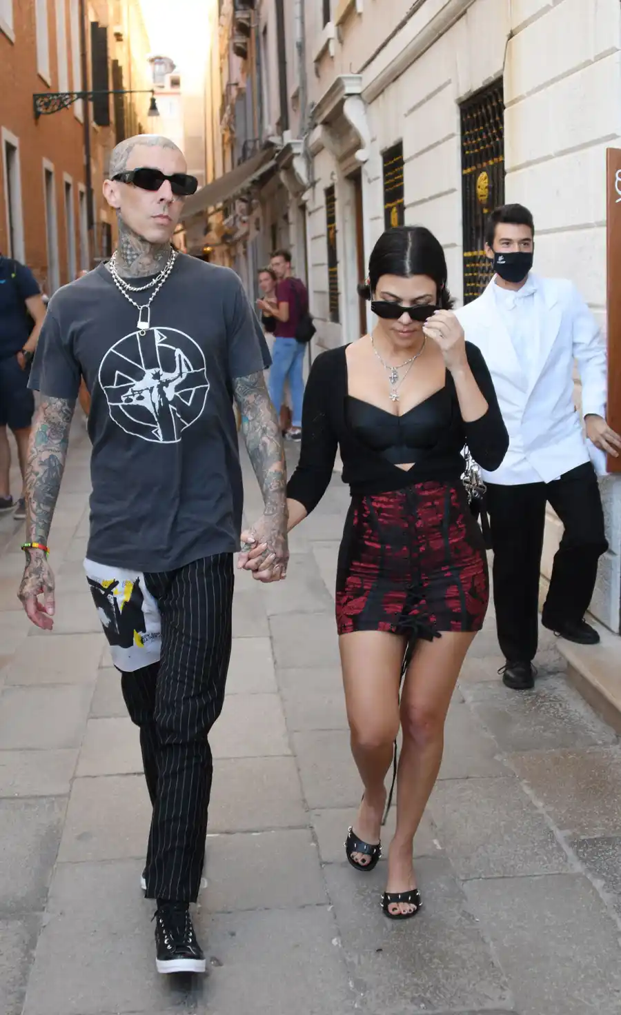 See Kourtney Kardashian Travis Barker Next Level Couple Style Italy