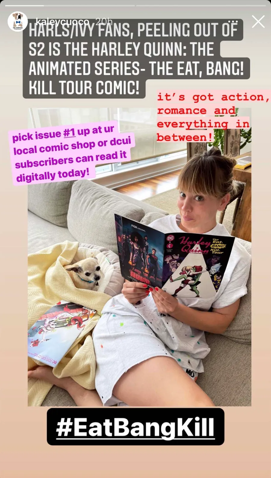 Total Transformation Kaley Cuoco Casually Debuts Blunt Bangs Pic