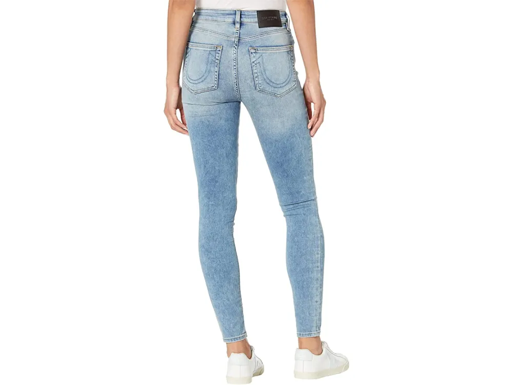 True Religion Halle High-Rise Skinny Exposed Button in 5 am Light
