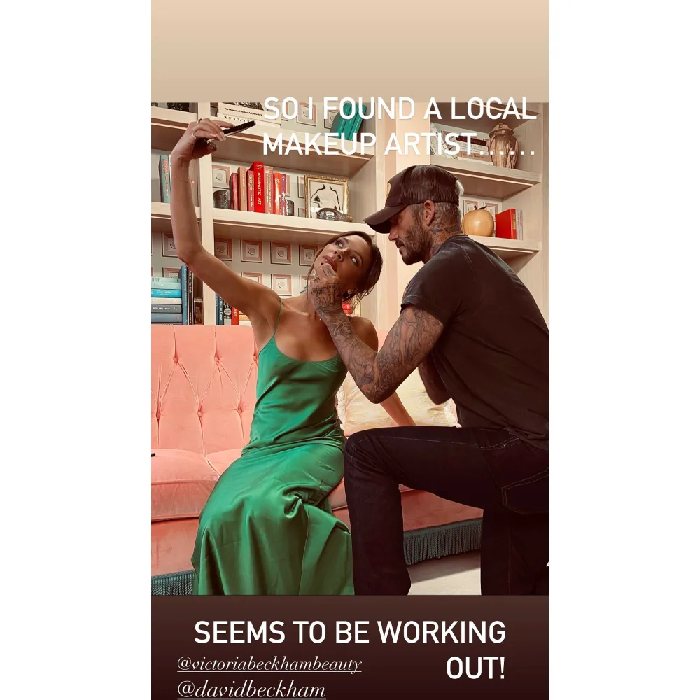 Victoria Beckham Enlists Husband David Do Her Photo Shoot Glam
