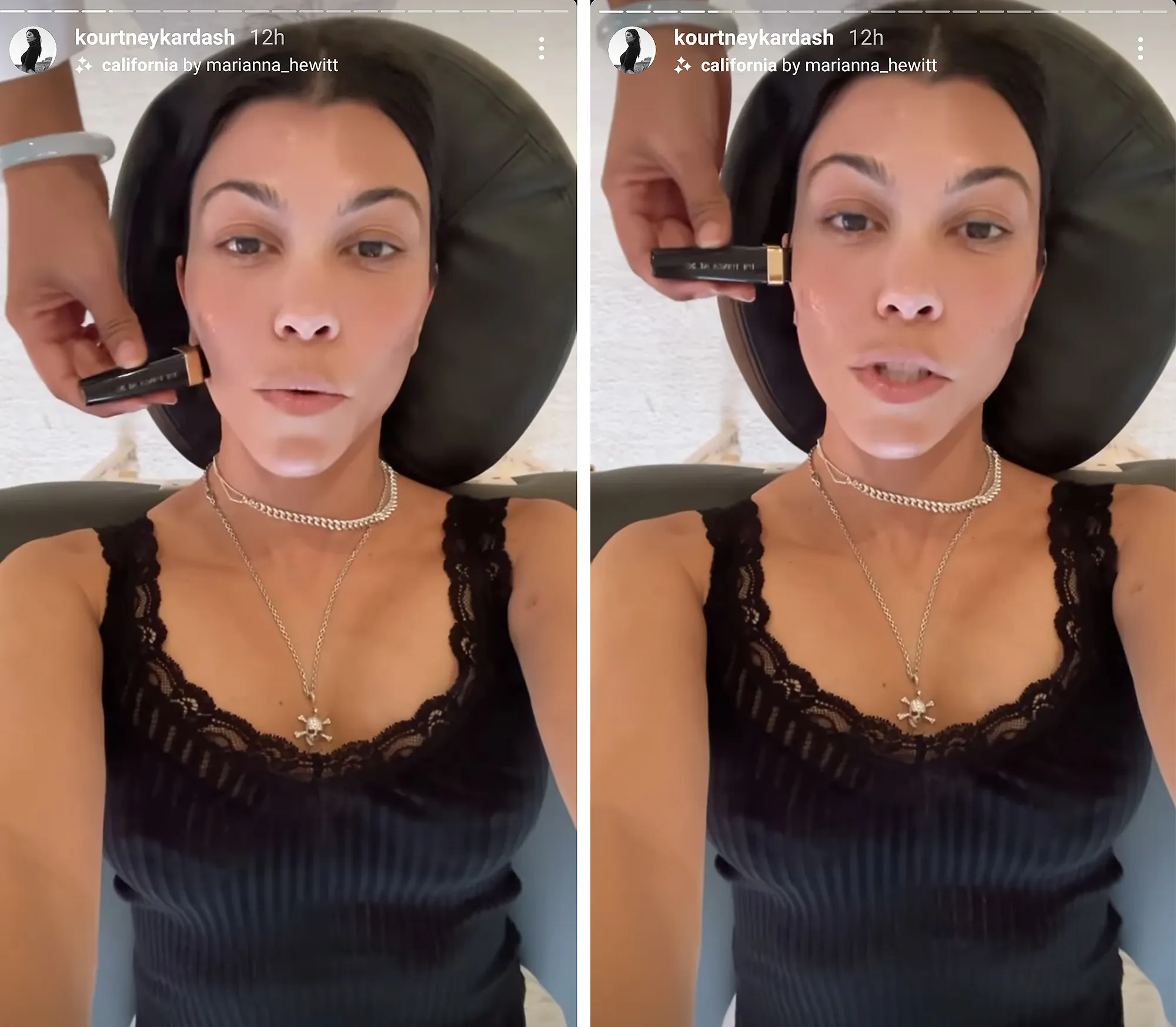 kourtney-kardashian-black-lace-trim-tank