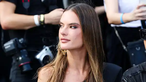 Alessandra Ambrosio Wears Barely There Dress Dundas Revolve Show NYFW 2021