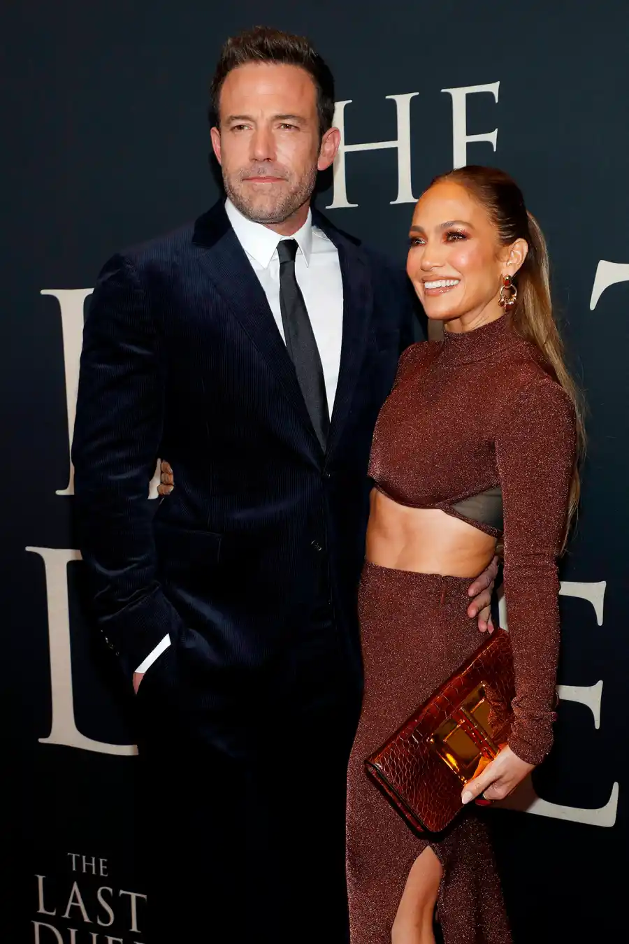 Ben Affleck and Jennifer Lopez attend The Last Duel NYC premiere.
