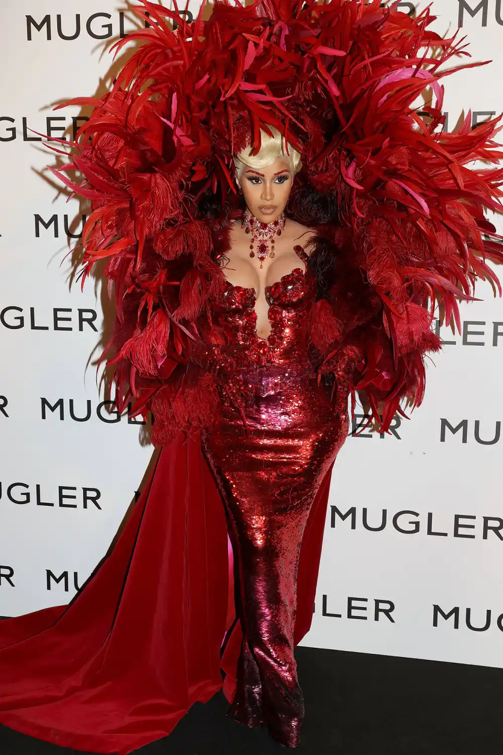 Bustier Bling Cardi B Rocks a Wild Look to 1st Red Carpet Since Giving Birth